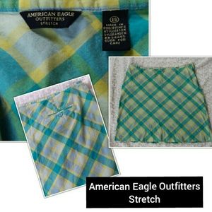 🌻American Eagle 14 Stretch Argyle Skirt